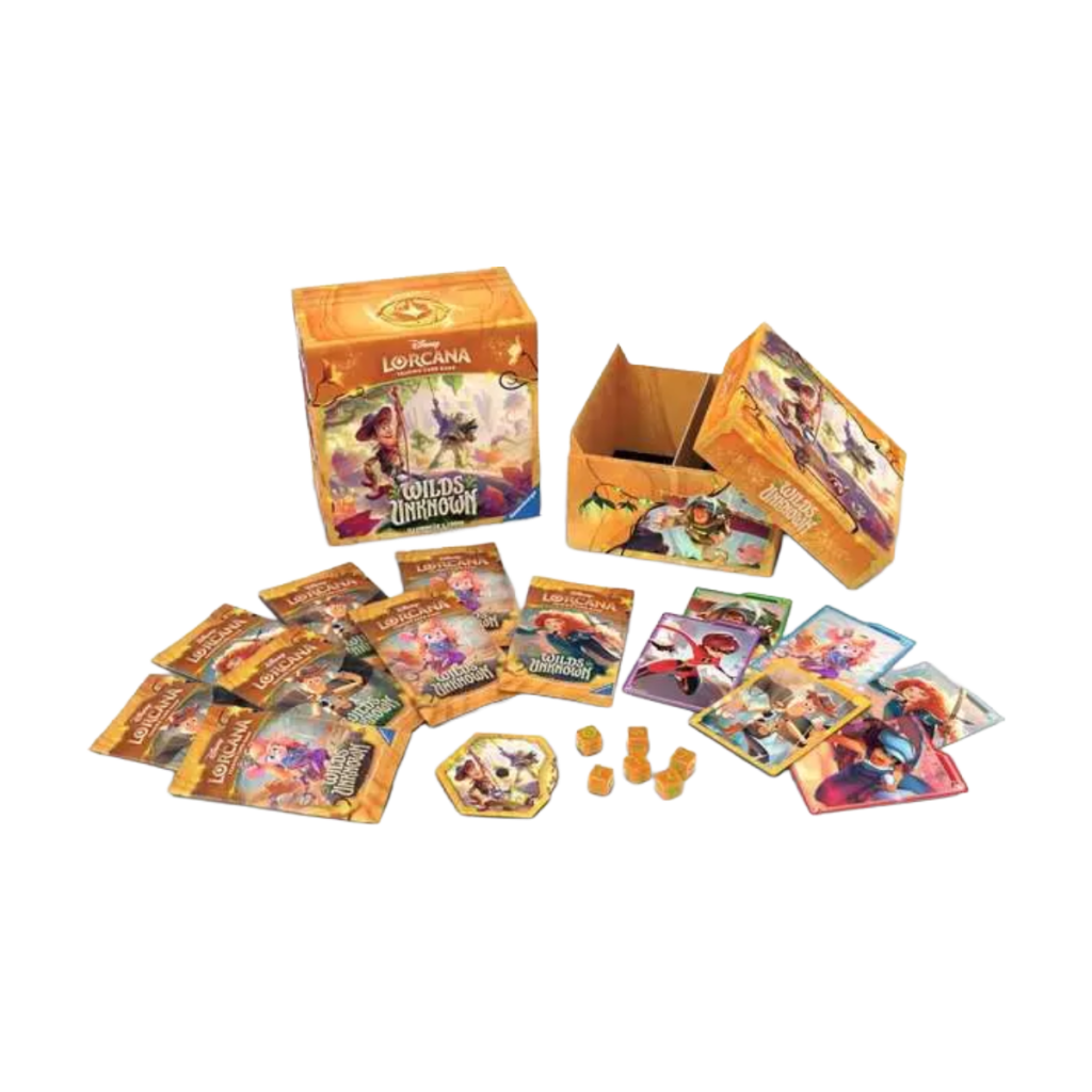 Disney Lorcana Wilds Unknown Illumineers Trove doos inhoud 1