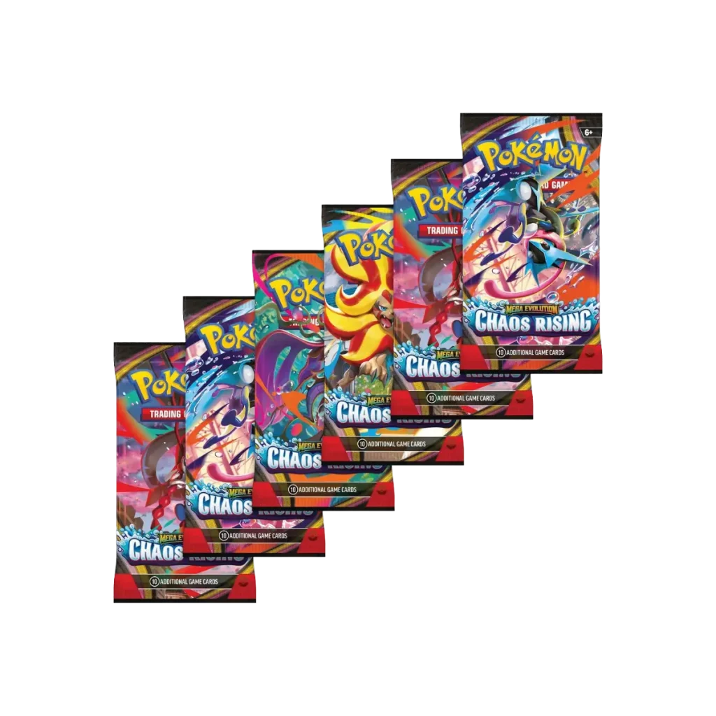 Pokémon: Mega Evolution - Chaos Rising - Booster Bundle 3 Pokemon Mega Evolution Chaos Rising Booster Packs 6 stuks